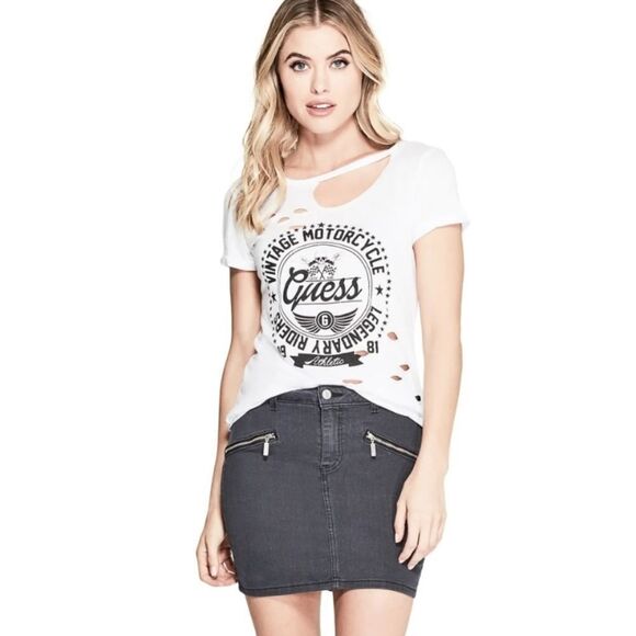 Guess Yaro Denim Mini Skirt Size 27 - Picture 1 of 7